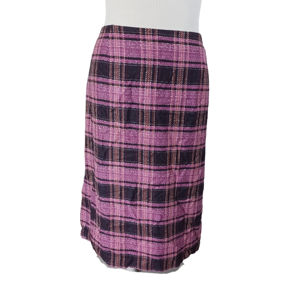 J.P.C. PLAID TWEED SKIRT SIZE 20